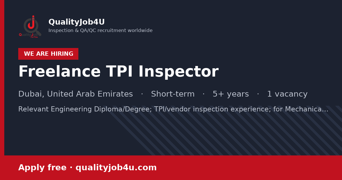 Imagen para compartir de Freelance TPI Inspector
